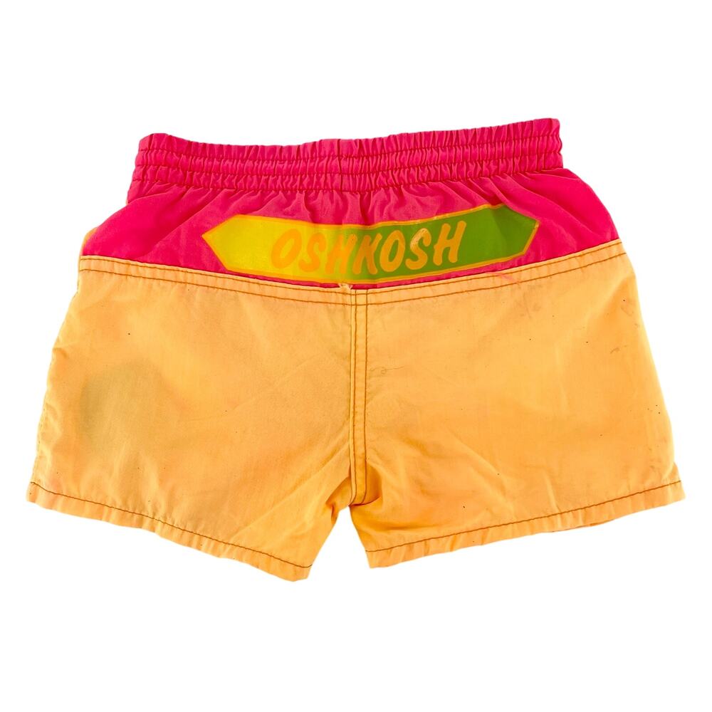 90s OshKosh B’Gosh neon swim trunks 18 months 1990s vintage